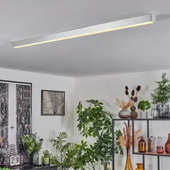 Plafonnier Dubuisson LED Aluminium, 1 lumière, Télécommandes
