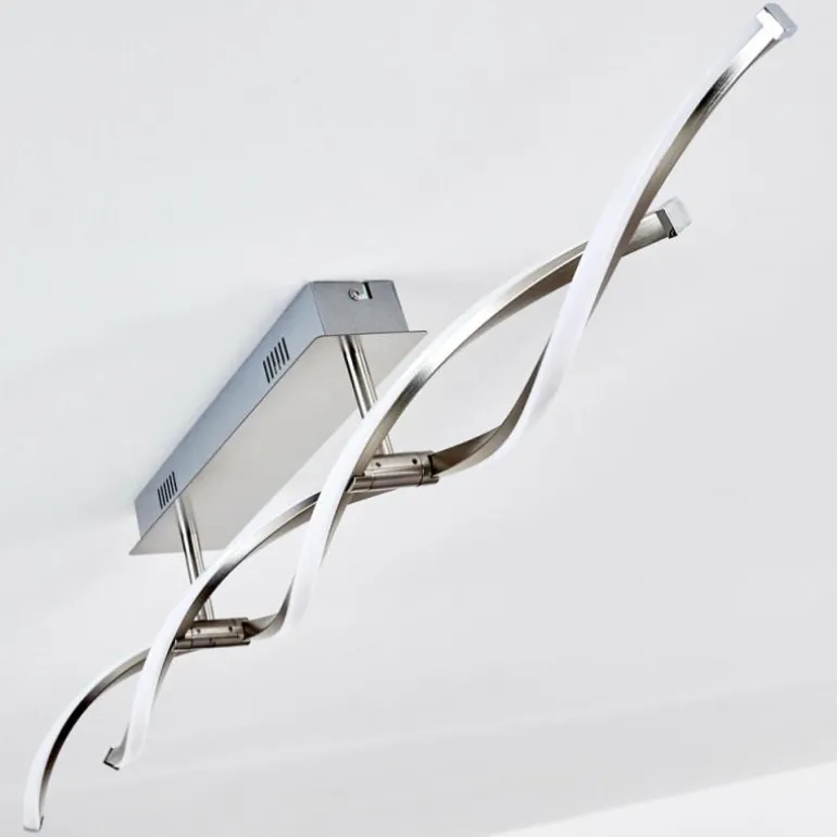 Plafonnier Dundas LED Acier inoxydable, 2 lumières