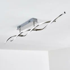 Plafonnier Dundas LED Acier inoxydable, 2 lumières