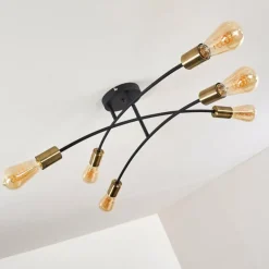 Plafonnier Duvin Noir, 6 lumières