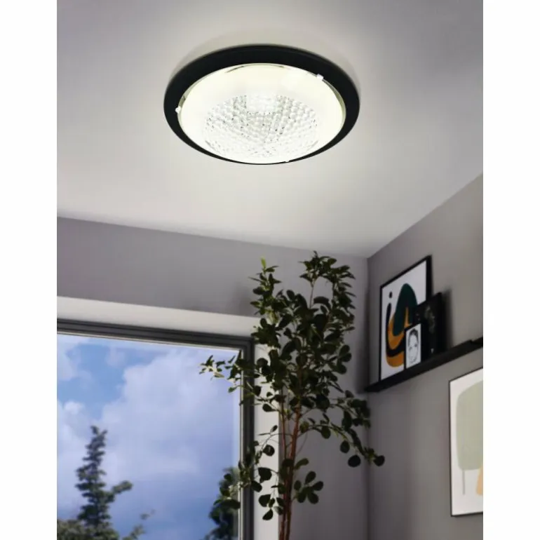 Plafonnier Eglo ACOLLA LED Noir, 1 lumière