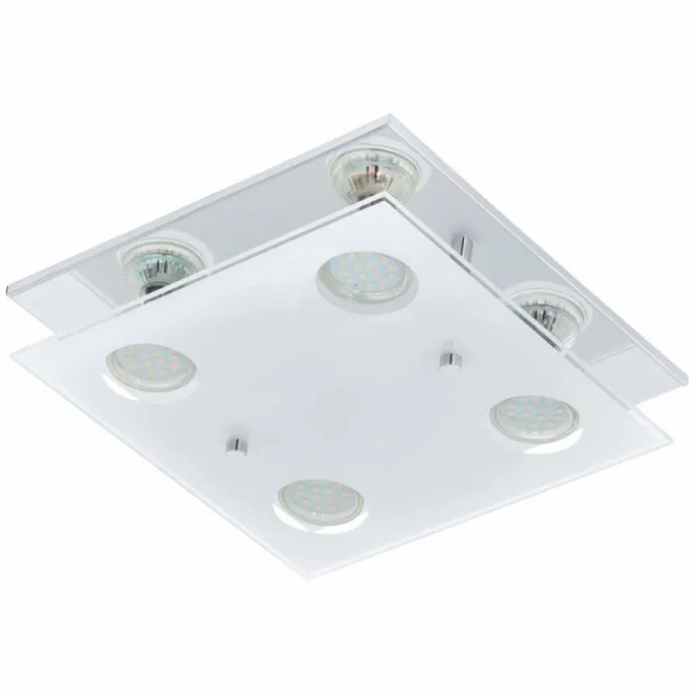 Plafonnier Eglo ARBORIO LED Chrome, 4 lumières