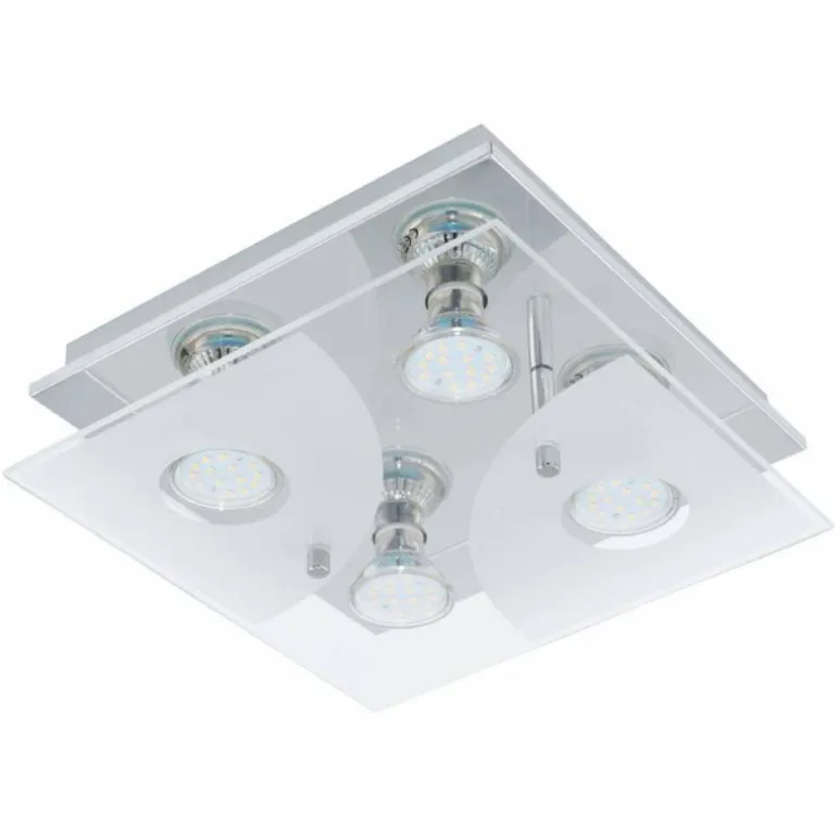 Plafonnier Eglo CABI LED Chrome, 4 lumières