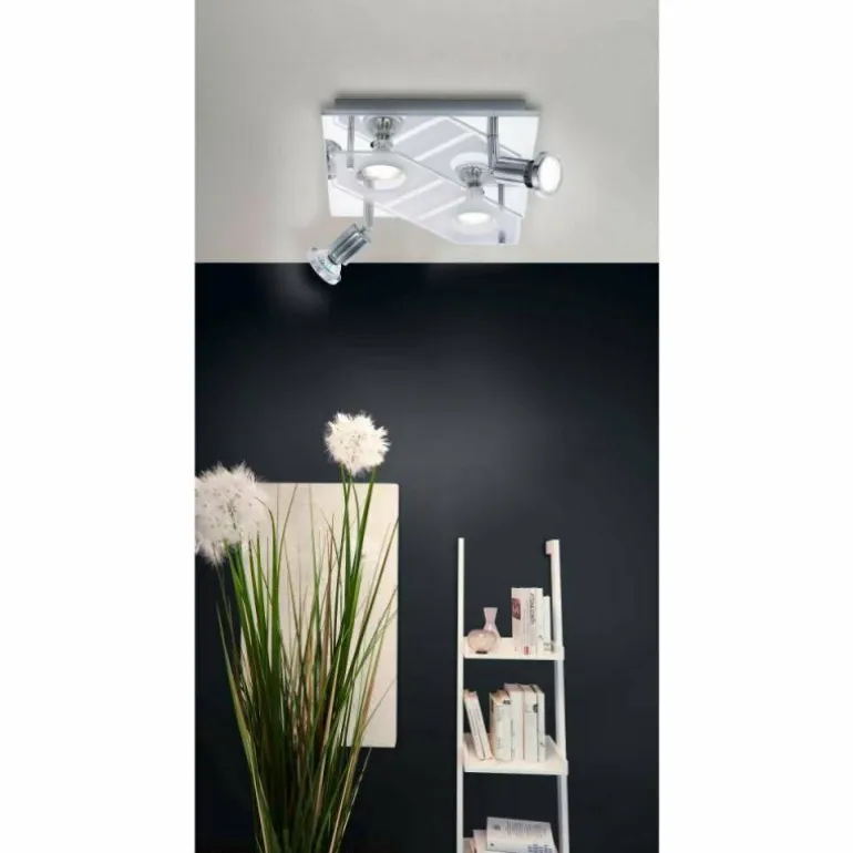 Plafonnier Eglo CABO LED Chrome, 4 lumières