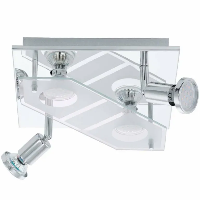 Plafonnier Eglo CABO LED Chrome, 4 lumières