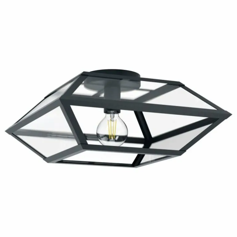 Plafonnier EGLO CASEFABRE Noir, 1 lumière