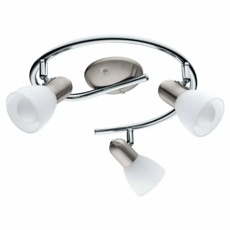 Plafonnier Eglo DAKAR LED Chrome, Nickel mat, 3 lumières