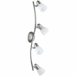 Plafonnier Eglo DAKAR LED Chrome, Nickel mat, 4 lumières
