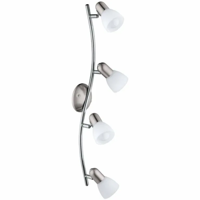 Plafonnier Eglo DAKAR LED Chrome, Nickel mat, 4 lumières