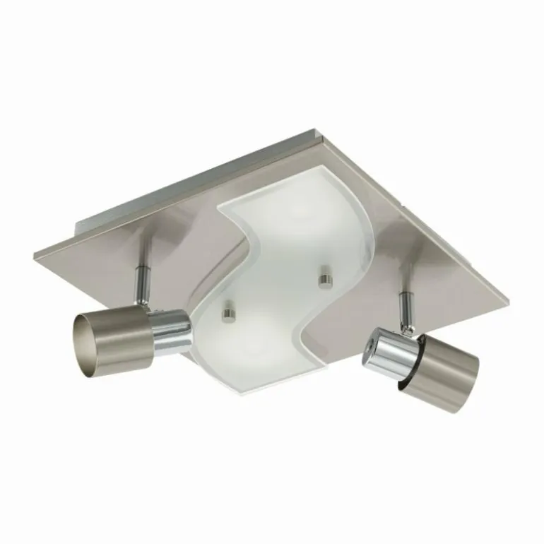 Plafonnier Eglo DIRUS LED Nickel mat, 4 lumières