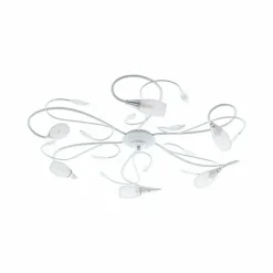 Plafonnier Eglo GERBERA Argenté, Blanc, 6 lumières