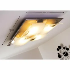 Plafonnier Eglo GUADIANO LED Nickel mat, 4 lumières