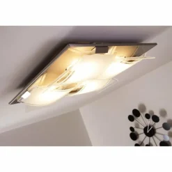 Plafonnier Eglo GUADIANO LED Nickel mat, 4 lumières