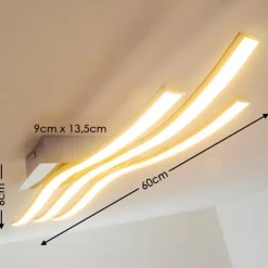 Plafonnier Eglo Roncade LED Chrome, 3 lumières