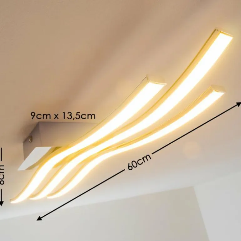 Plafonnier Eglo Roncade LED Chrome, 3 lumières