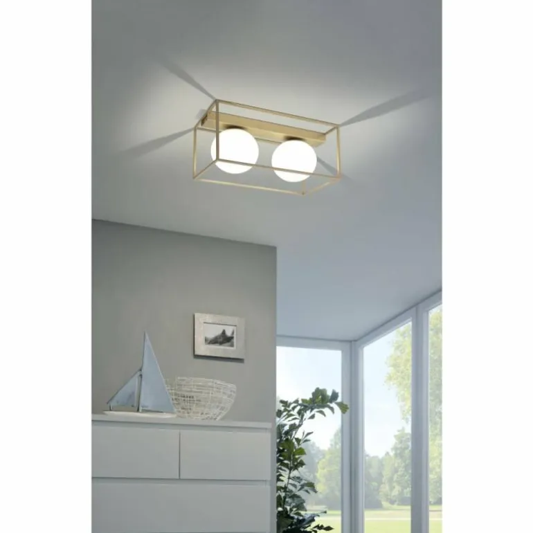 Plafonnier Eglo VALLASPRA Champagne, 2 lumières