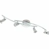 Plafonnier Eglo VALLIDA LED Chrome, Nickel mat, 5 lumières