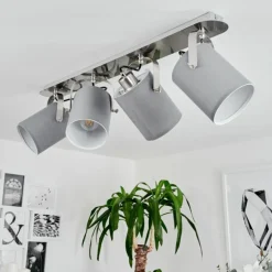 Plafonnier Eglo VILLABATE Noir, 4 lumières