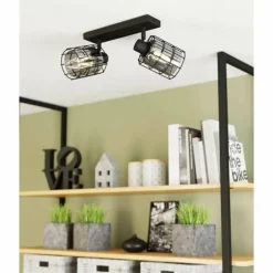 Plafonnier Eglo-Leuchten CONSACA Noir, 2 lumières