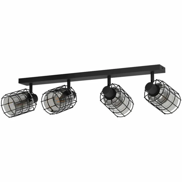 Plafonnier Eglo-Leuchten CONSACA Noir, 4 lumières