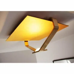 Plafonnier Elesi Luce LED Or, 1 lumière