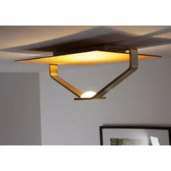 Plafonnier Elesi Luce LED Or, 1 lumière