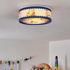 Plafonnier Erie Bleu, Multicolore, 2 lumières