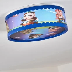 Plafonnier Erie Bleu, Multicolore, 2 lumières