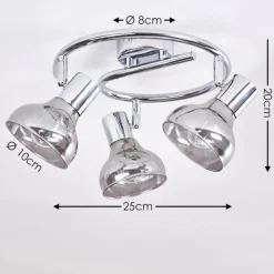 Plafonnier Esberg Chrome, 3 lumières