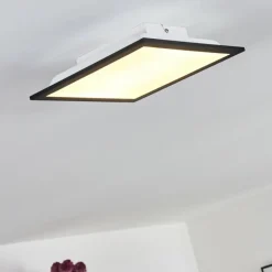 Plafonnier Essaouira LED Noir, 1 lumière, Télécommandes
