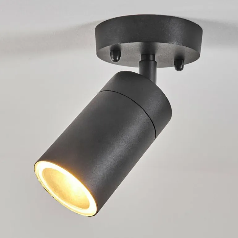 plafonnier extérieur Bessiebelle Noir, Blanc, 1 lumière