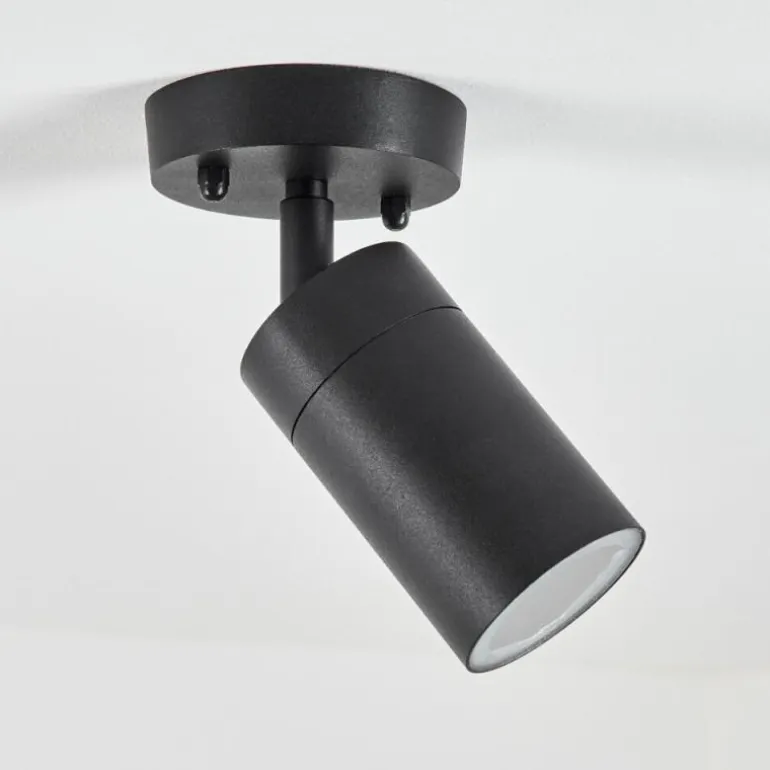 plafonnier extérieur Bessiebelle Noir, Blanc, 1 lumière