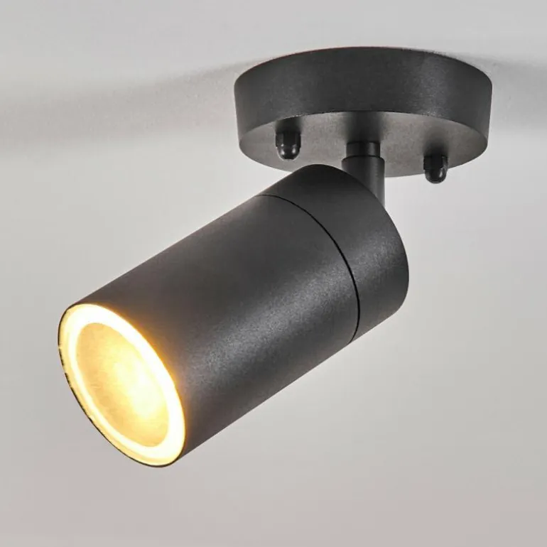 plafonnier extérieur Bessiebelle Noir, Blanc, 1 lumière