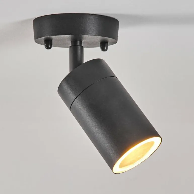 plafonnier extérieur Bessiebelle Noir, Blanc, 1 lumière