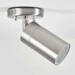 plafonnier extérieur Bessiebelle Acier inoxydable, Blanc, 1 lumière