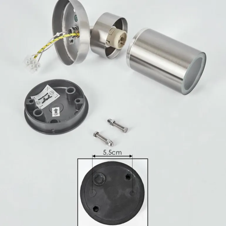 plafonnier extérieur Bessiebelle Acier inoxydable, Blanc, 1 lumière