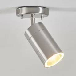 plafonnier extérieur Bessiebelle Acier inoxydable, Blanc, 1 lumière