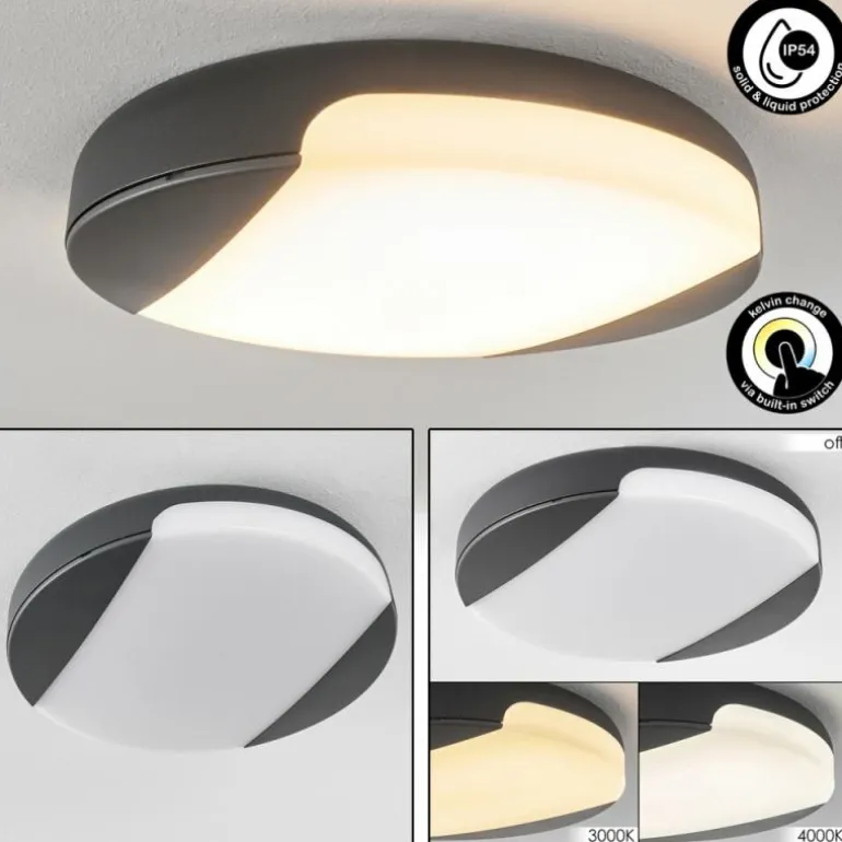 plafonnier extérieur Joserand LED Anthracite, 1 lumière