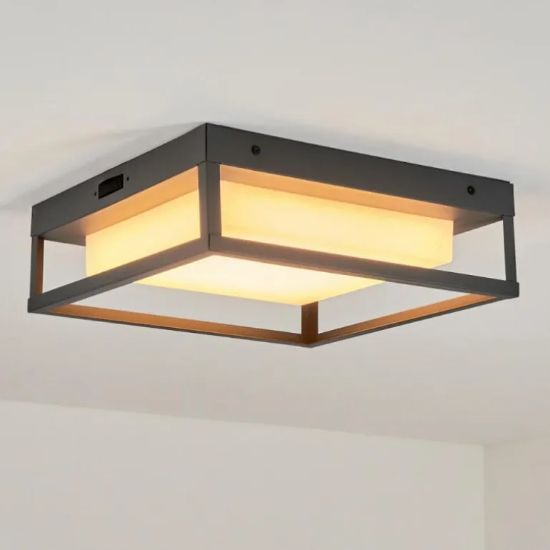 plafonnier extérieur Nonza LED Anthracite, 1 lumière
