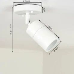 plafonnier extérieur Aketohoin LED Blanc, 1 lumière