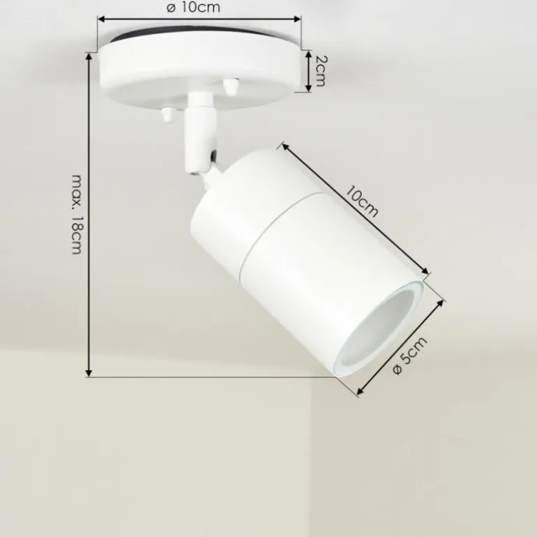 plafonnier extérieur Aketohoin LED Blanc, 1 lumière
