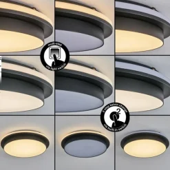 plafonnier extérieur Caucete LED Noir, 1 lumière