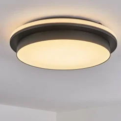 plafonnier extérieur Caucete LED Noir, 1 lumière