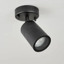 plafonnier extérieur Corneda Noir, 1 lumière