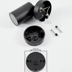 plafonnier extérieur Corneda Noir, 1 lumière