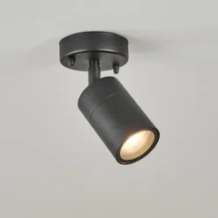 plafonnier extérieur Corneda Noir, 1 lumière