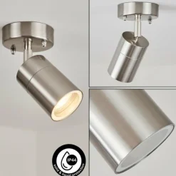 plafonnier extérieur Corneda Acier inoxydable, 1 lumière