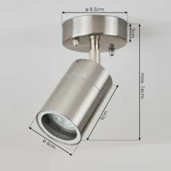 plafonnier extérieur Corneda Acier inoxydable, 1 lumière