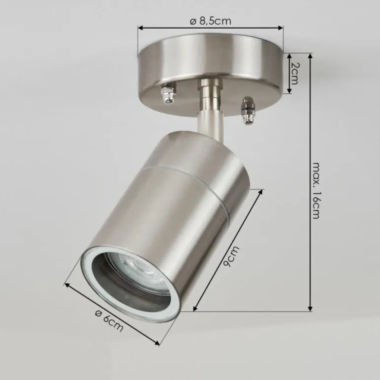 plafonnier extérieur Corneda Acier inoxydable, 1 lumière