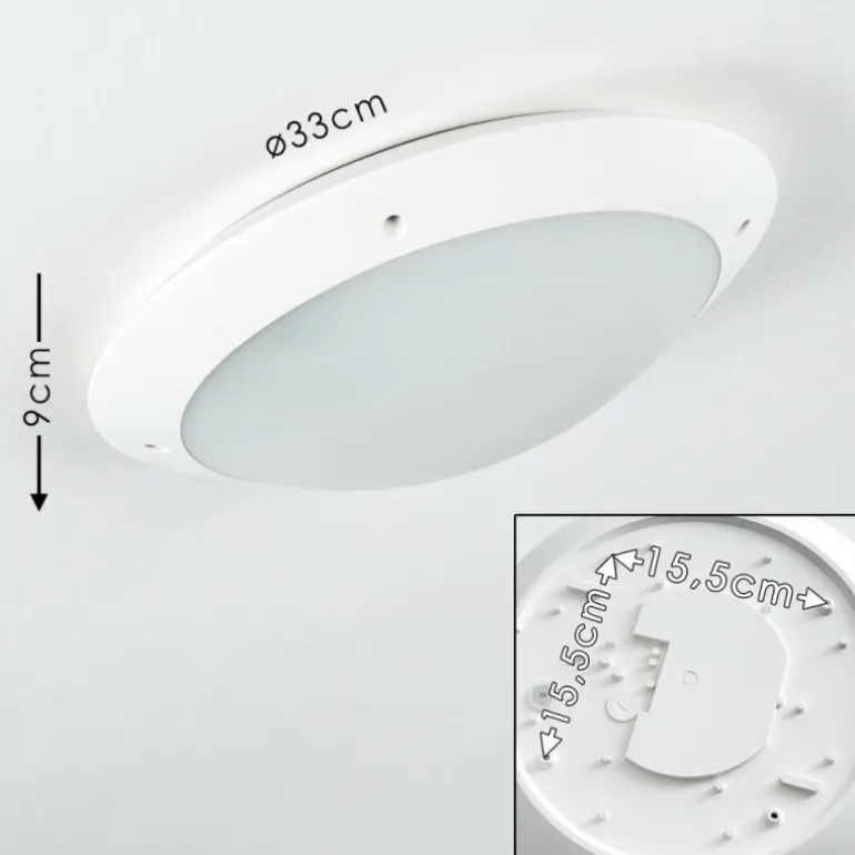 plafonnier extérieur Grafton Blanc, 2 lumières